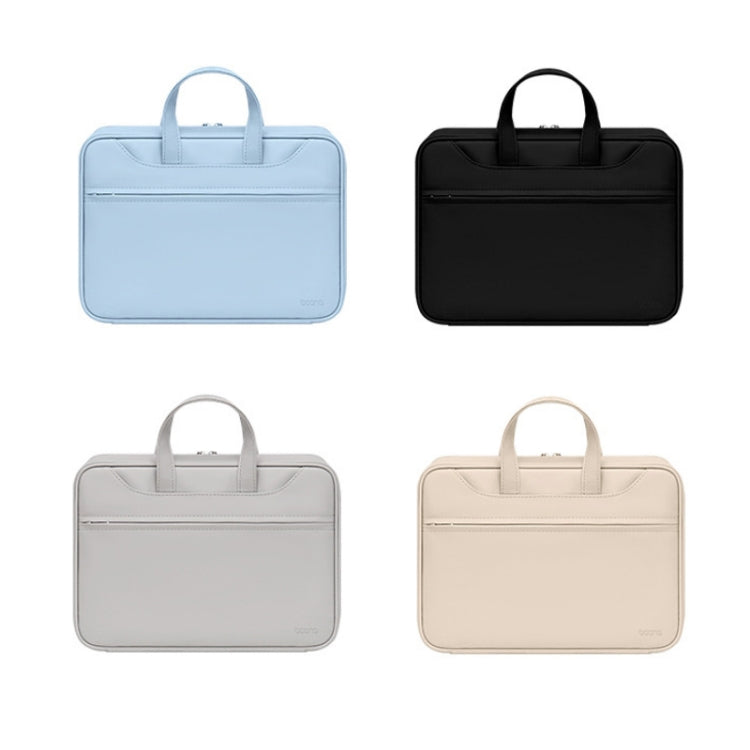 Baona BN-Q006 PU Leather Full Opening Laptop Handbag For 13/13.3 inches(Sky Blue Thicken) - free shipping - PMC Jewellery - Order now!