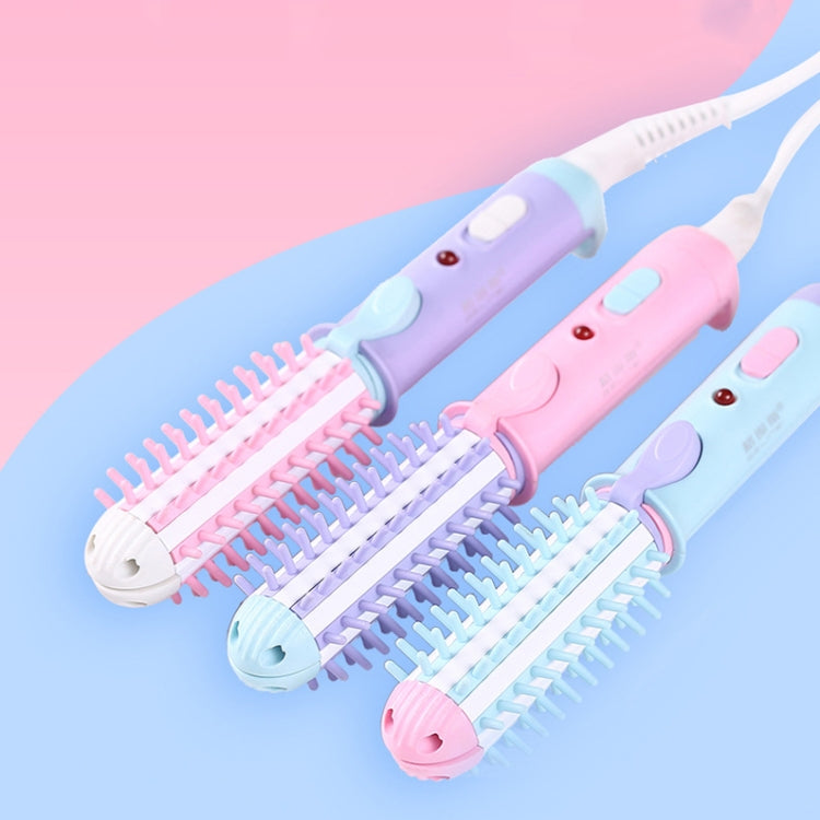 GeLinSi GLS-003 20W 2 in 1 Ceramic Glaze Mini Curler Comb, EU Plug(Blue) - free shipping - PMC TechLife - Order now!