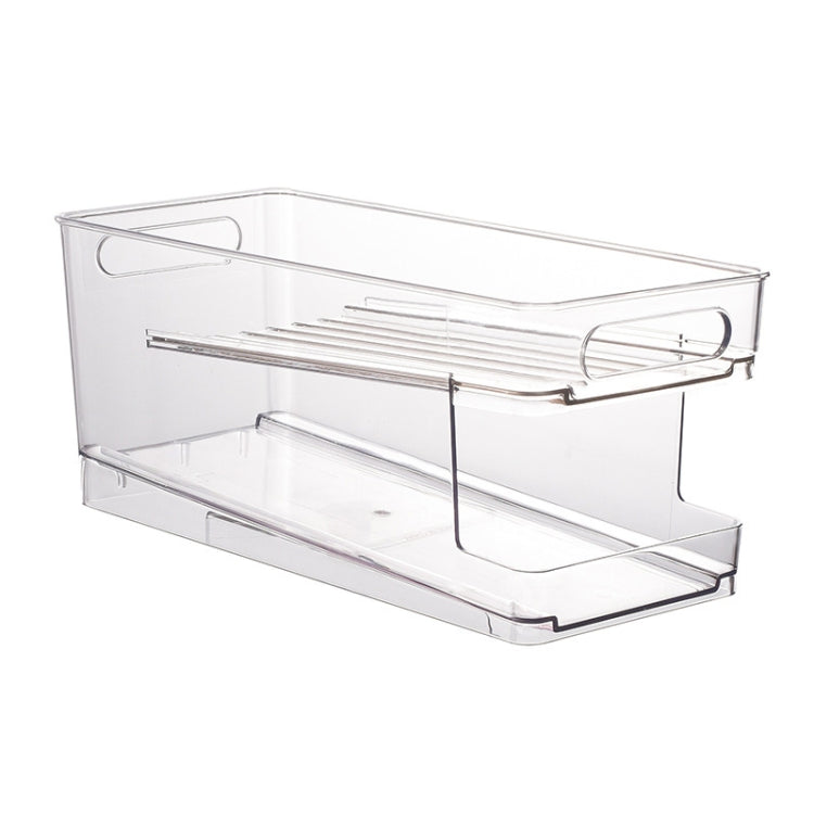 Transparent 2 Layer Automatic Roll-off Cans Beverage Refrigerated Storage Box - Shelf by PMC Jewellery | Online Shopping South Africa | PMC Jewellery