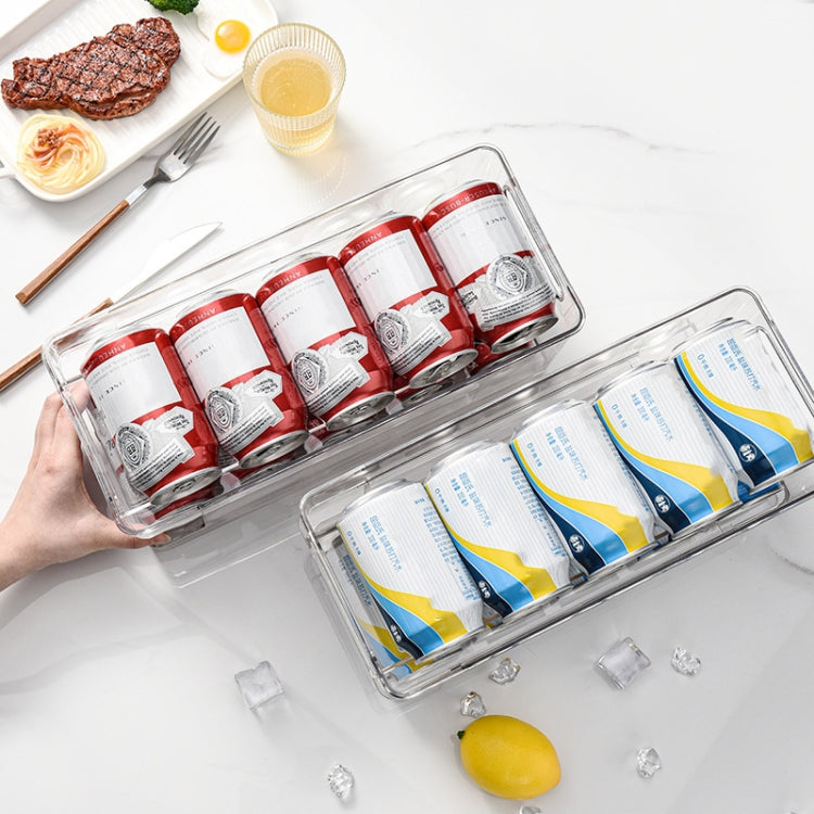 Transparent 2 Layer Automatic Roll-off Cans Beverage Refrigerated Storage Box - Shelf by PMC Jewellery | Online Shopping South Africa | PMC Jewellery