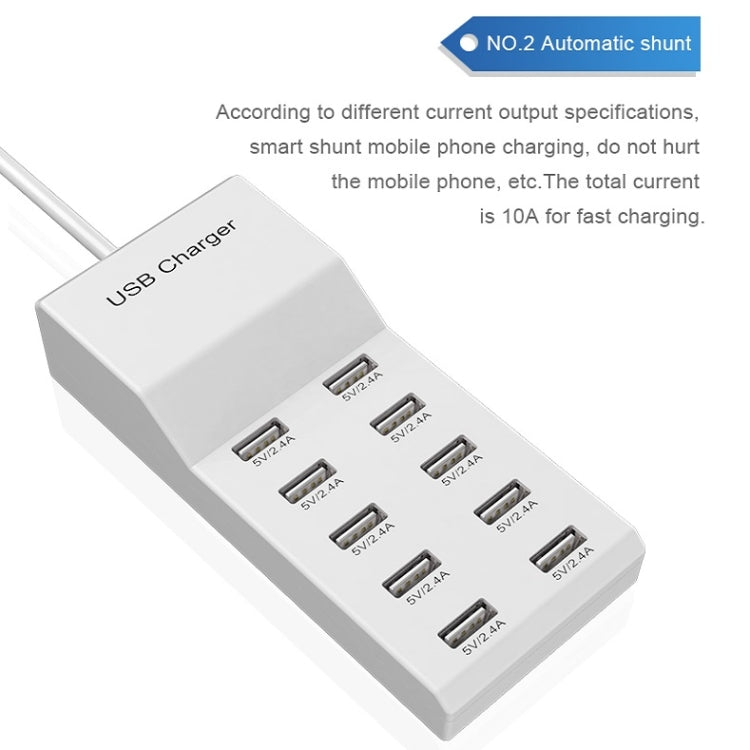 USB Multi-port Charger Mobile Phone Fast Charging Universal Fast Adapter 4 Interface EU Plug - Multifunction Charger by PMC Jewellery | Online Shopping South Africa | PMC Jewellery | Buy Now Pay Later Mobicred