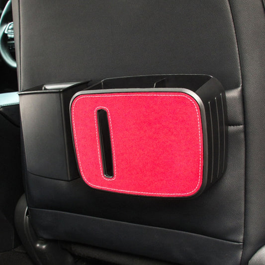 Car Drain Tissue Box Umbrella Storage Pocket Bag Storage Box Car Trash Can(Flip Fur Red) - Tissue Boxes by PMC Jewellery | Online Shopping South Africa | PMC Jewellery | Buy Now Pay Later Mobicred