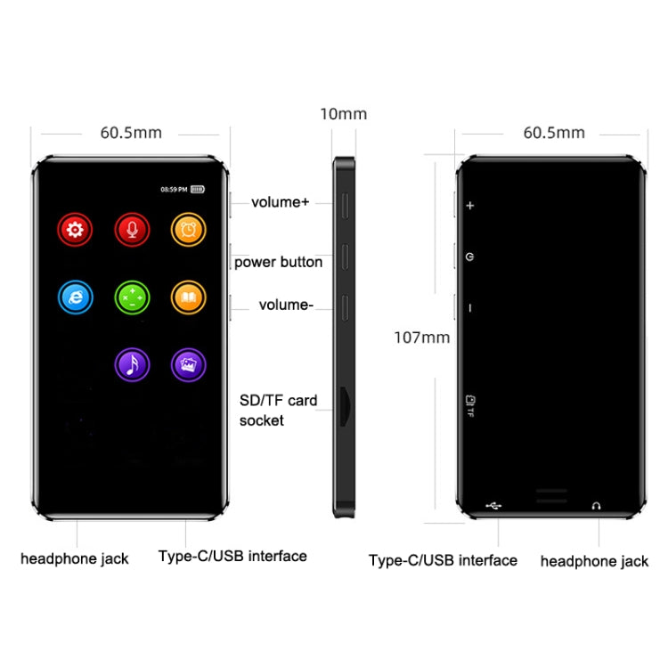 WIFI Game E-Book Touch Screen Bluetooth Mini Tablet MP3/MP4/MP5, TF Capacity: 8GB(1G DDR+8G Flash) - MP4 Player by PMC TechLife | Online Shopping South Africa | PMC TechLife | Buy Now Pay Later Mobicred