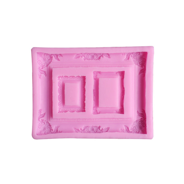 Vintage Photo Frame Liquid Silicone Fondant Mould(Pink) - Food Molds by PMC Jewellery | Online Shopping South Africa | PMC Jewellery