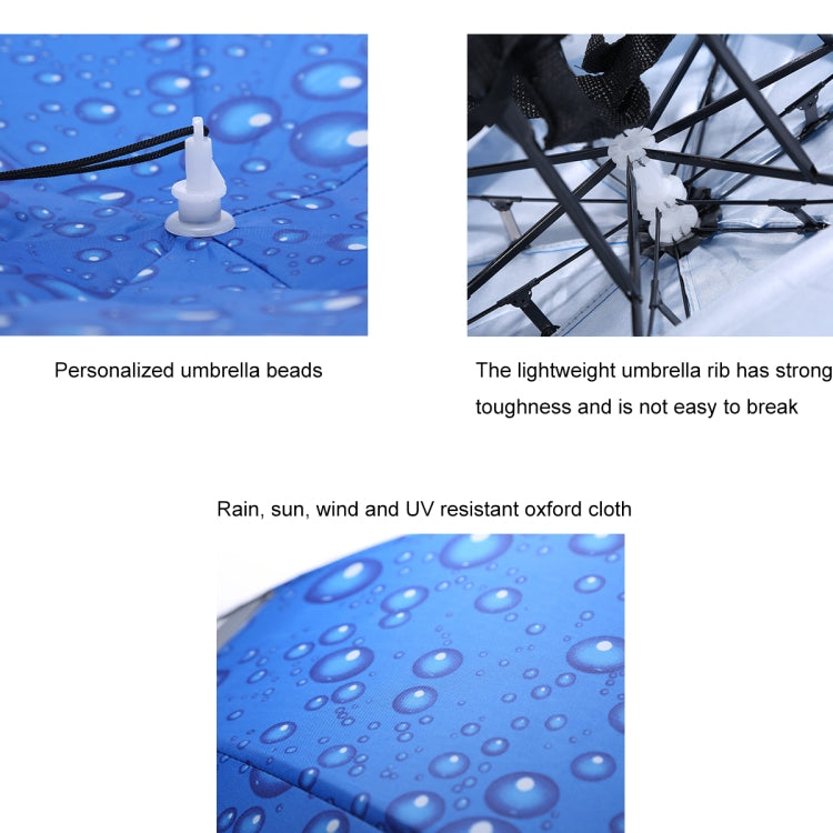 Double-layer Fishing Umbrella Hat Outdoor Sunscreen And Rainproof Folding Umbrella Hat, Color: 80 Camellia - Umbrellas by PMC TechLife | Online Shopping South Africa | PMC TechLife