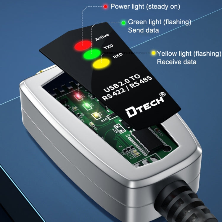 DTECH DT-5019 USB To RS485/422 Industrial Converter Serial Line Communication Adapter(1.2m) - RS485 / RS232 Series by DTECH | Online Shopping South Africa | PMC Jewellery