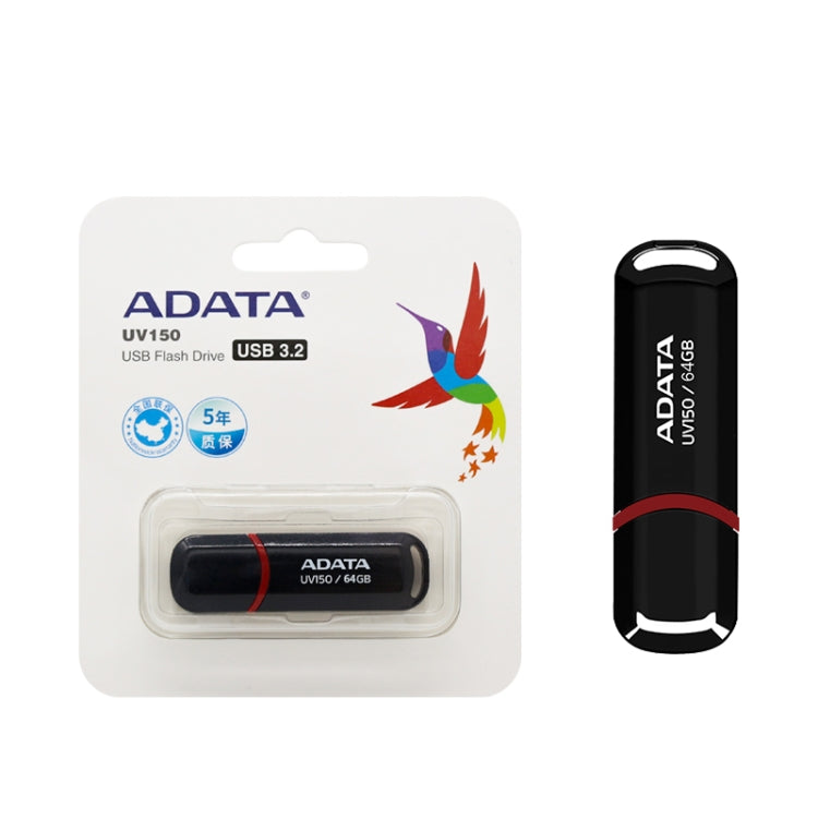 ADATA UV150 High Speed USB3.1 Business USB Flash Drive, Capacity: 128GB(Black) - USB Flash Drives by ADATA | Online Shopping South Africa | PMC Jewellery | Buy Now Pay Later Mobicred