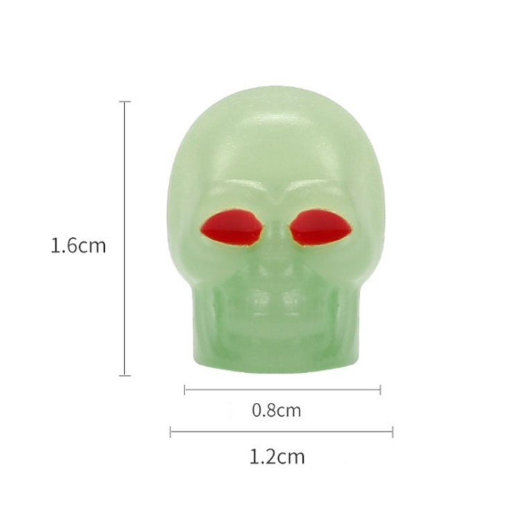 1 Sets Car Tire Luminous Valve Cap Motorcycle Skull Valve Core Cap(Blue) - Tire Valve Caps by PMC Jewellery | Online Shopping South Africa | PMC Jewellery