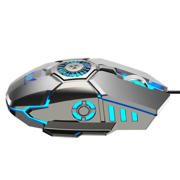 Zerodate G22 6 Keys Fan Cooled RGB Lighted Gaming Mice, Cable Length: 1.5m(Gray) - Wired Mice by Zerodate | Online Shopping South Africa | PMC Jewellery | Buy Now Pay Later Mobicred