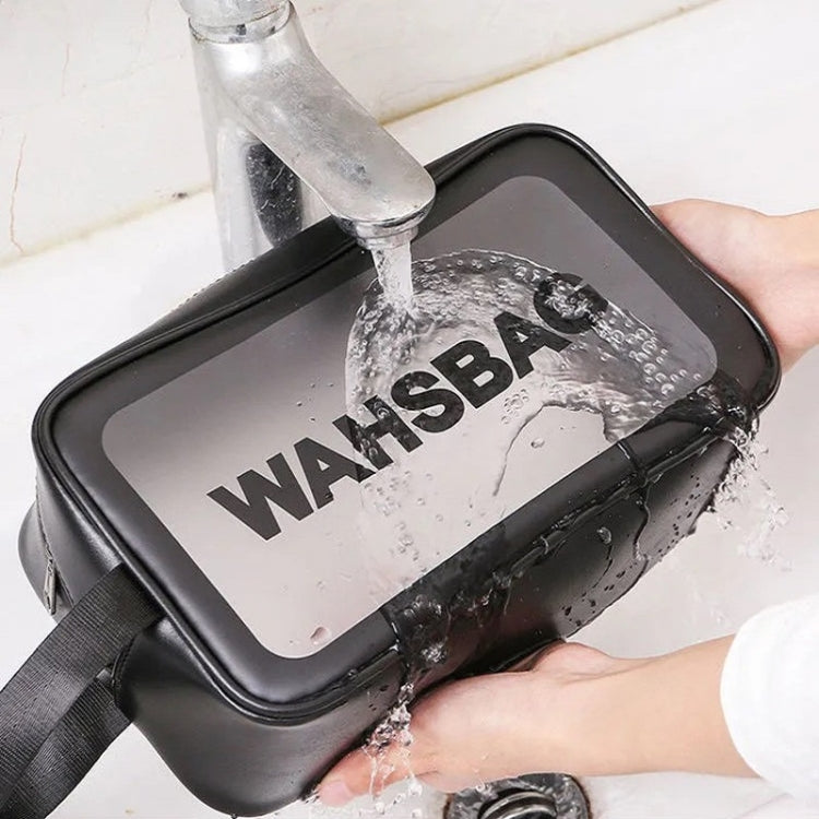 2 PCS Frosted Translucent Waterproof Storage Bag Cosmetic Bag Swimming Bag Wash Bag Pink L - Waterproof Bags by PMC TechLife | Online Shopping South Africa | PMC TechLife