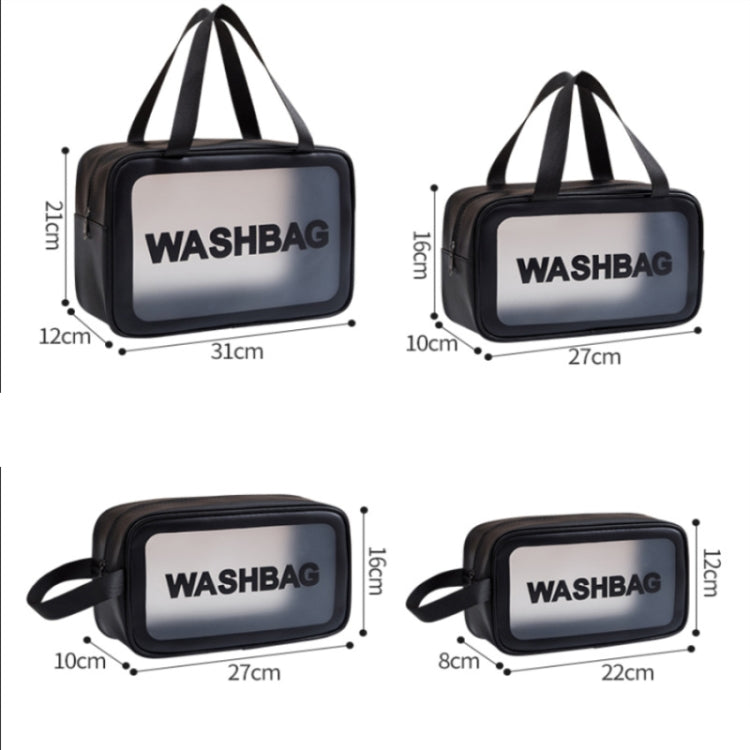 2 PCS Frosted Translucent Waterproof Storage Bag Cosmetic Bag Swimming Bag Wash Bag Blue L - Waterproof Bags by PMC TechLife | Online Shopping South Africa | PMC TechLife