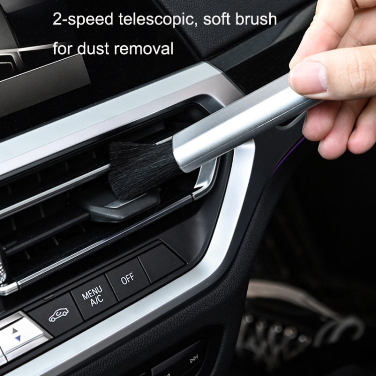 10 PCS Car Air Conditioner Air Outlet Telescopic Cleaning Brush, Color: Silver - Car Washer & Accessories by PMC TechLife | Online Shopping South Africa | PMC TechLife | Buy Now Pay Later Mobicred