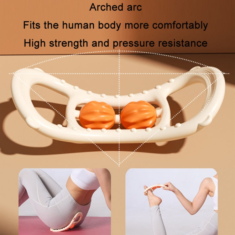 Massage Stretching Yoga Assisted Ring With Raised Point Roller(Beige Orange) - free shipping - PMC TechLife - Order now!