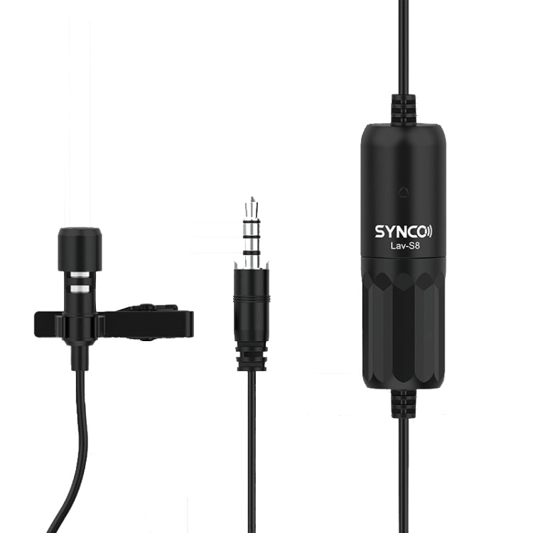 SYNCO S8 Lavalier Live Wired Microphone, Spec: Black - Microphone by SYNCO | Online Shopping South Africa | PMC Jewellery | Buy Now Pay Later Mobicred