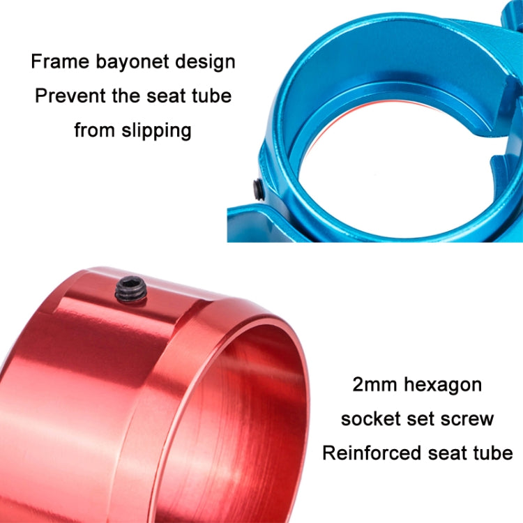 ZTTO Folding Bicycle Seatpost Clamp Retrofit Accessories, Color: 39.8mm (Red) - Pipe clamps by ZTTO | Online Shopping South Africa | PMc TechLife | Buy Now Pay Later Mobicred