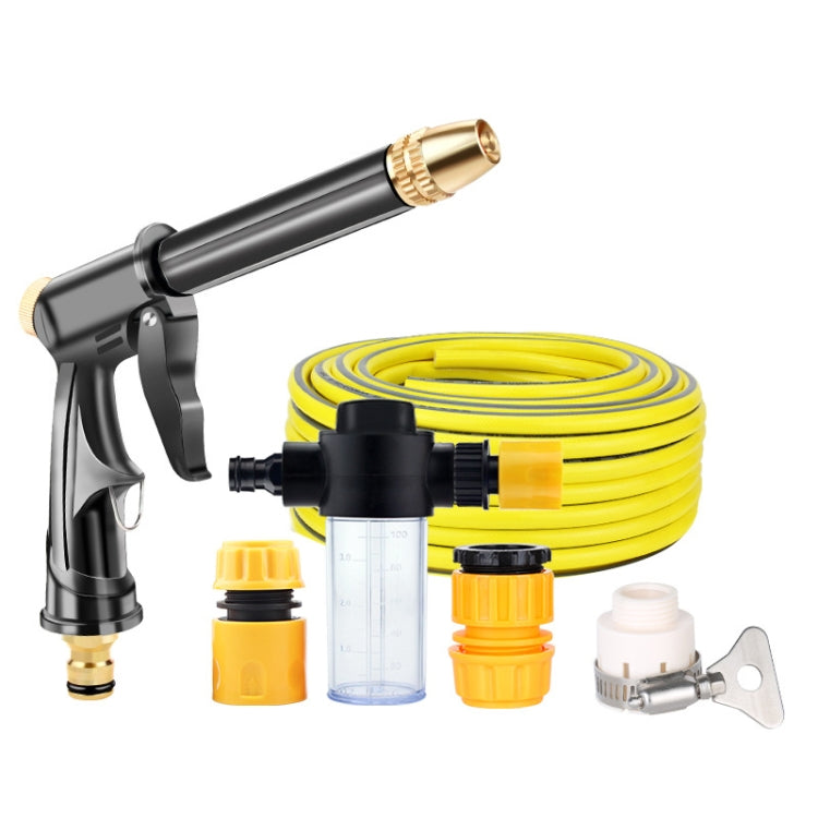 High Pressure Car Wash Hose Telescopic Watering Sprinkler, Style: H2+3 Connector+10m Tube+Foam Pot - Car Washer & Accessories by PMC TechLife | Online Shopping South Africa | PMC TechLife
