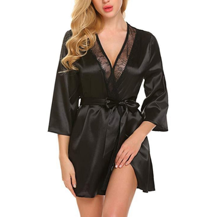 Sexy Lace Nightgown Erotic Lingerie Set, Size: M(Black) - Pajamas & Bathrobe by PMC Jewellery | Online Shopping South Africa | PMC Jewellery