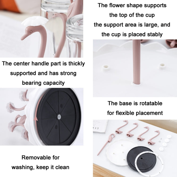 Home Portable Drainer Cup Holder With Rotatable Tray, Specification: Six Cups(Blue) - Shelf by PMC TechLife | Online Shopping South Africa | PMC TechLife | Buy Now Pay Later Mobicred