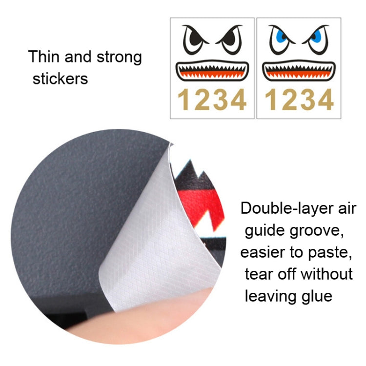 3 Sets Drone Shark Emoji Body Sticker Battery Sticker(Blue Black) - Stickers by PMC Jewellery | Online Shopping South Africa | PMC Jewellery | Buy Now Pay Later Mobicred