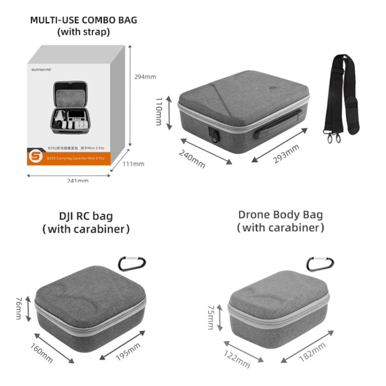 Sunnylife Drone Protective Storage Bag for DJI Mini 3 Pro,Style: Body Bag - Backpacks & Bags by Sunnylife | Online Shopping South Africa | PMC Jewellery