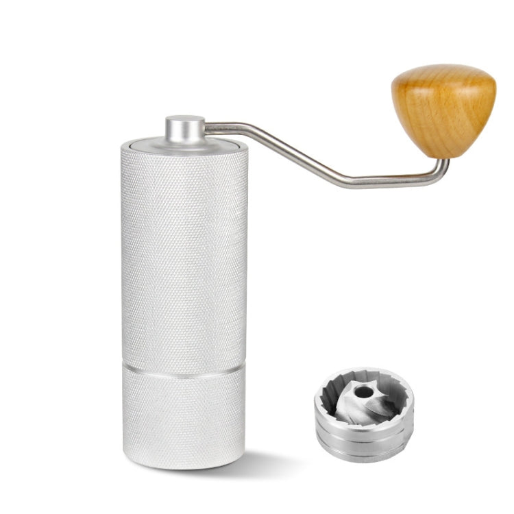 CNC Stainless Steel Hand Crank Coffee Bean Grinder, Specification: Pentagon Silver - free shipping - PMC TechLife - Order now!
