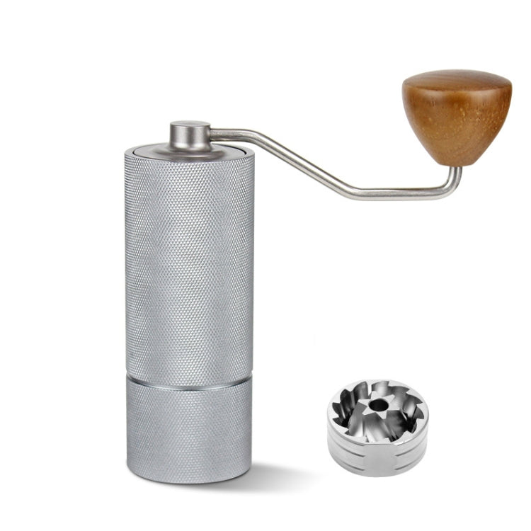 CNC Stainless Steel Hand Crank Coffee Bean Grinder, Specification: Hexagon Gray - free shipping - PMC TechLife - Order now!
