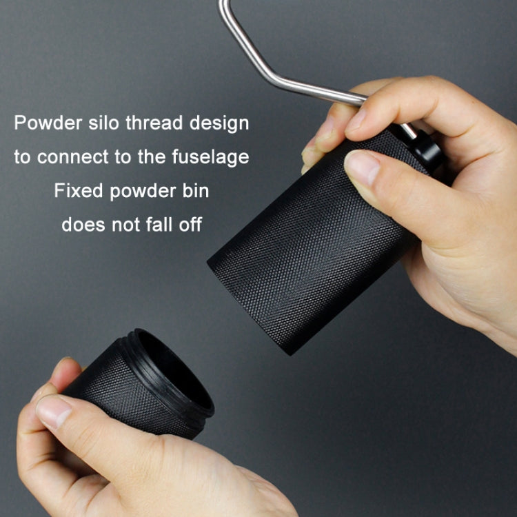 CNC Stainless Steel Hand Crank Coffee Bean Grinder, Specification: Seven Corner Red - free shipping - PMC TechLife - Order now!
