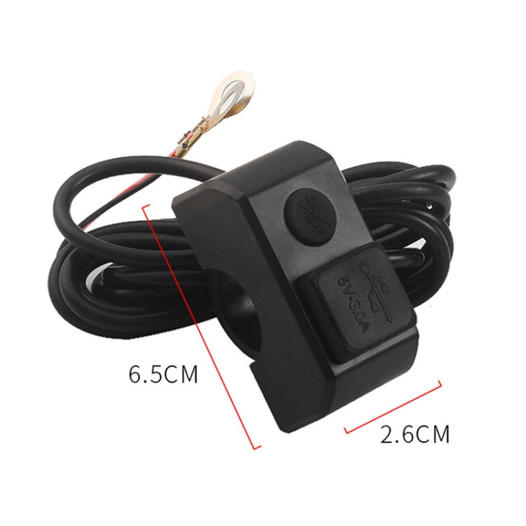 Motorcycle Dual USB Mobile Phone Charger 5V 3A Fast Charging(Black) - Battery Charger by PMC Jewellery | Online Shopping South Africa | PMC Jewellery | Buy Now Pay Later Mobicred