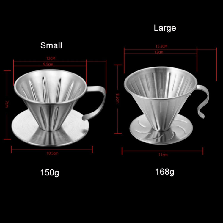 Double-layer Stainless Steel Pour-over Coffee Filter, Size: Small - Coffee Tools by PMC Jewellery | Online Shopping South Africa | PMC Jewellery
