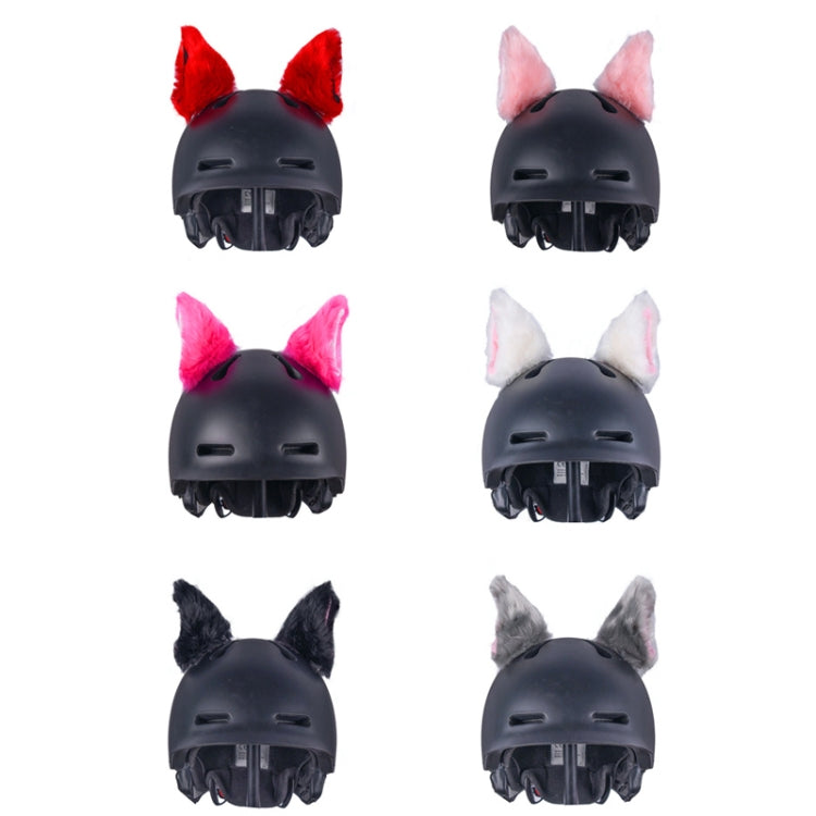 4PCS Motorcycle Plush Ear Helmet Decoration(White) - Ornamental Parts by PMC TechLife | Online Shopping South Africa | PMC TechLife | Buy Now Pay Later Mobicred