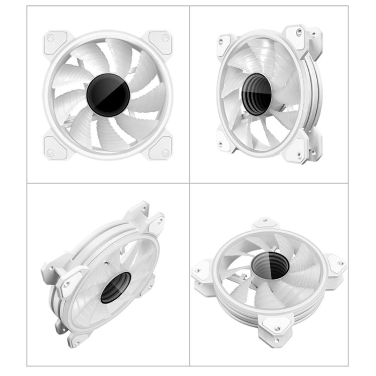 COOLMOON 12cm Infinity Lens Computer Cooling Fan PWM ARGB Chassis Cooling Fan(Black) - free shipping - PMC TechLife - Order now!