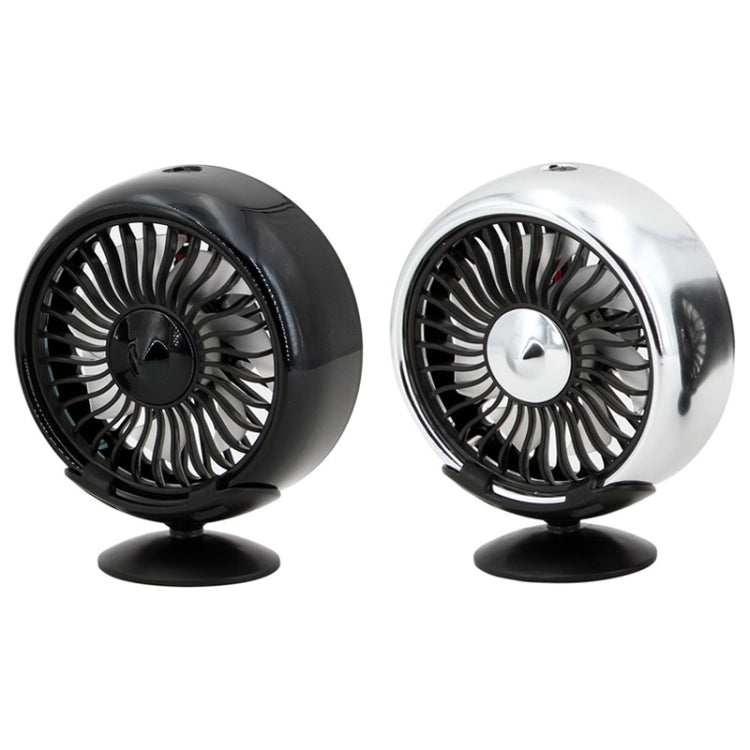 F102 Vehicle Dashboard Multi-function USB Colorful Lights Fan(Silver) - Heating & Fans by PMC TechLife | Online Shopping South Africa | PMC TechLife | Buy Now Pay Later Mobicred