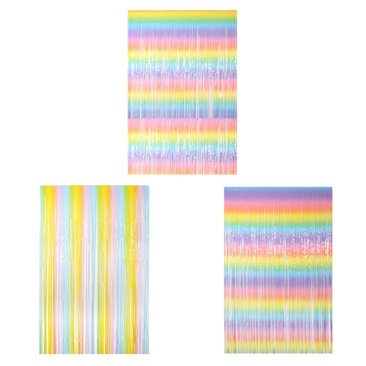 2 PCS 2M Birthday Party Decoration Background Rain Curtain(Rainbow Gradient) - Holiday Decorations by PMC Jewellery | Online Shopping South Africa | PMC Jewellery