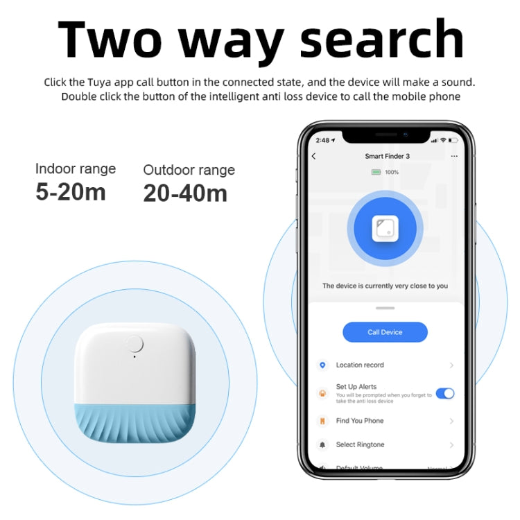 Wallet Key Finder Two Way Bluetooth Intelligent Anti-lost Device(Green) - Anti-lost Alarm by PMc TechLife | Online Shopping South Africa | PMc TechLife | Buy Now Pay Later Mobicred