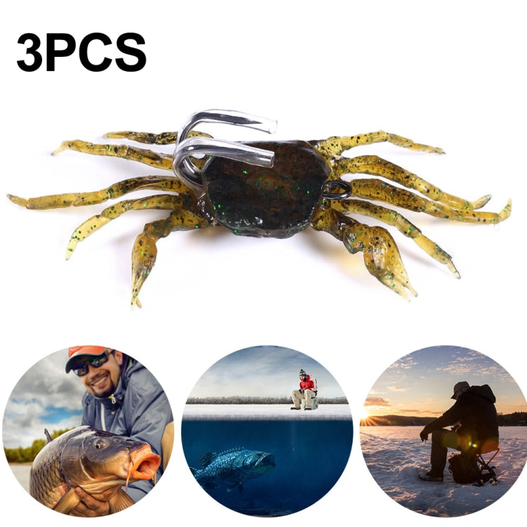 3 PCS HENGJIA SO068 Submerged Crab Hook Anti-hanging Bottom Ice Fishing Bait, Color: 10cm 30g Green - free shipping - PMC TechLife - Order now!
