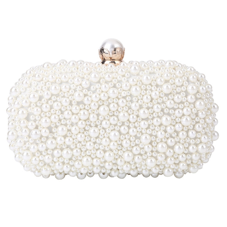 Pearl Evening Bag Soft Face Lock Ladies Shoulder Bag Crossbody Small Square Bag(White) - Single-shoulder Bags by PMC TechLife | Online Shopping South Africa | PMC TechLife