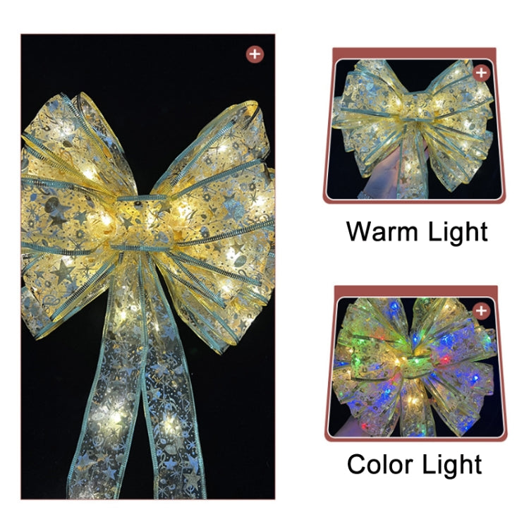 Christmas LED Lights Bronzing Double Ribbon String Lights, Specification: 20m(Silver Warm Light) - Decoration Lamps by PMC TechLife | Online Shopping South Africa | PMC TechLife
