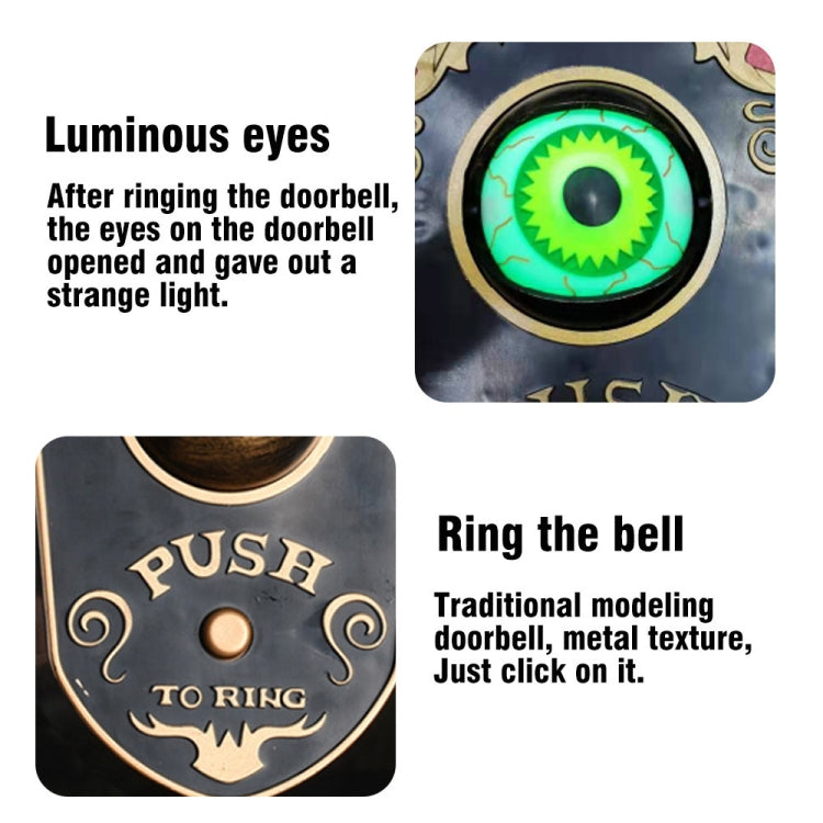 Halloween One-eyed Doorbell Glowing Horror Sound Decoration Pendant Black - Prop Decorations by PMC Jewellery | Online Shopping South Africa | PMC Jewellery