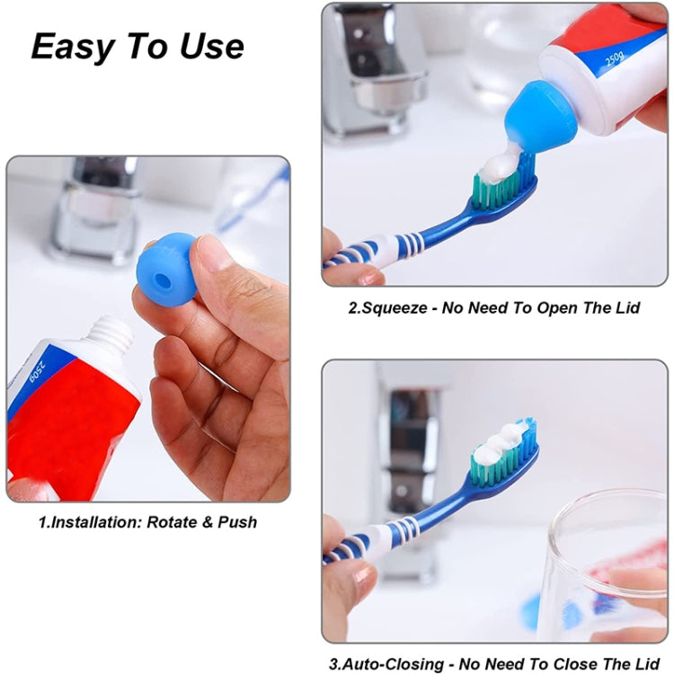 5 PCS Manual Silicone Self-Sealing Toothpaste Cap Aid(Blue) - Toothpaste Squeezing Device by PMC Jewellery | Online Shopping South Africa | PMC Jewellery