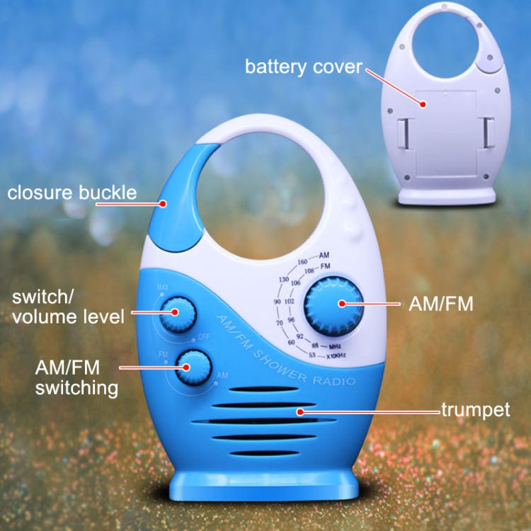 Sayin SY-950 Portable Waterproof Small Radio AM/FM Universal Band Elder Radio(Blue) - Radio Player by Sayin | Online Shopping South Africa | PMC Jewellery | Buy Now Pay Later Mobicred