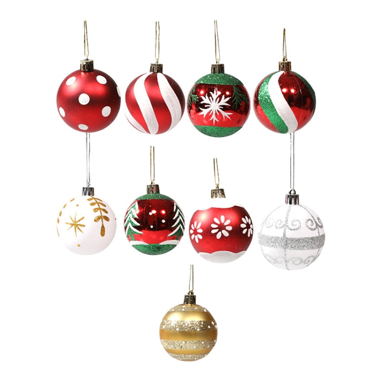 6pcs/pack 6cm Painted Christmas Ball Decoration Props(Red and White Spiral Stripes) - Ornaments by PMC Jewellery | Online Shopping South Africa | PMC Jewellery