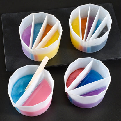 2 PCS DIY Crystal Epoxy Color Separation Cup Silicone Toning Cup, Style: 3 Grid - Arts & Crafts by PMC Jewellery | Online Shopping South Africa | PMC Jewellery