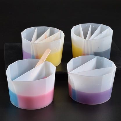 2 PCS DIY Crystal Epoxy Color Separation Cup Silicone Toning Cup, Style: 4 Grid - Arts & Crafts by PMC Jewellery | Online Shopping South Africa | PMC Jewellery