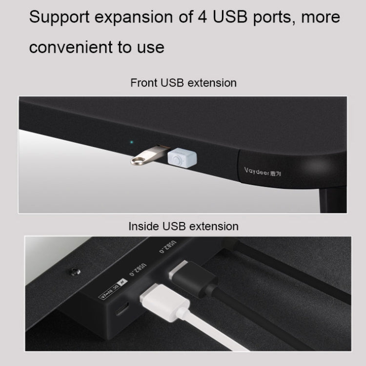 Vaydeer ZGP011 Metal Corner Computer Monitor Raised Rack(USB3.0+3 x USB2.0) - free shipping - PMC Jewellery - Order now!