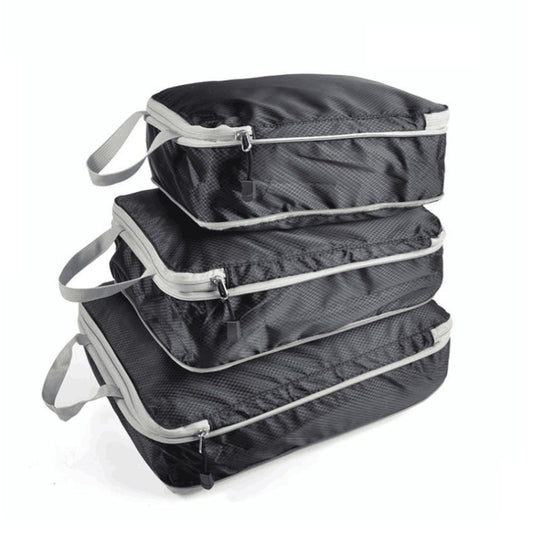 3 PCS/Set Travel Waterproof Compression Clothes Storage Bag(Black Without Net) - Storage Bags by PMC Jewellery | Online Shopping South Africa | PMC Jewellery