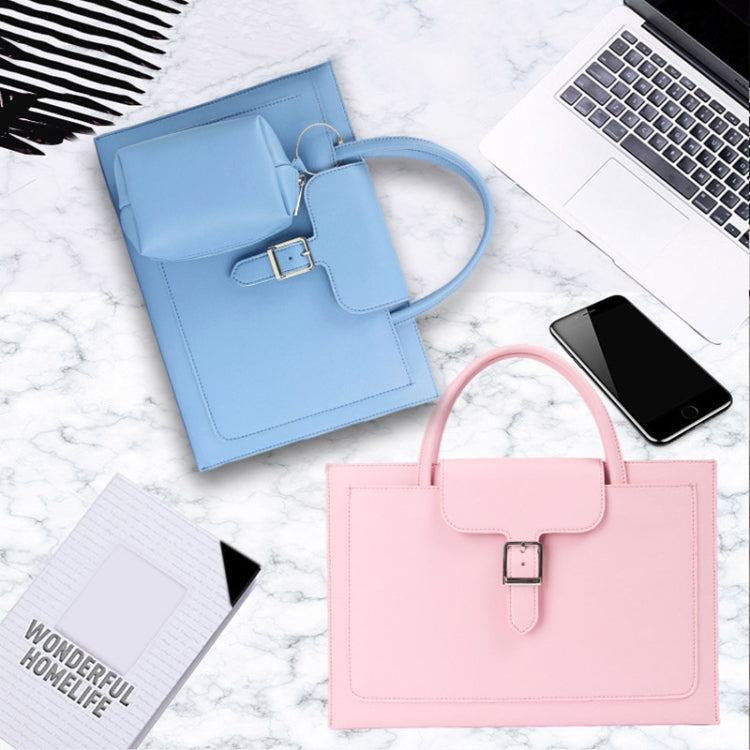 S176 Portable Waterproof Laptop Bag with Power Pack, Size: 13 inches(Sky Blue) - 13.3 inch by PMC Jewellery | Online Shopping South Africa | PMC Jewellery | Buy Now Pay Later Mobicred