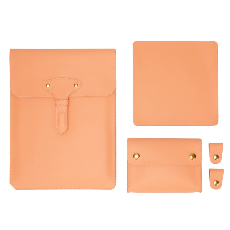 S177 3 In 1 Leather Waterproof Laptop Liner Bags, Size: 13 inches(Honeydet Oranges) - 13.3 inch by PMC Jewellery | Online Shopping South Africa | PMC Jewellery | Buy Now Pay Later Mobicred