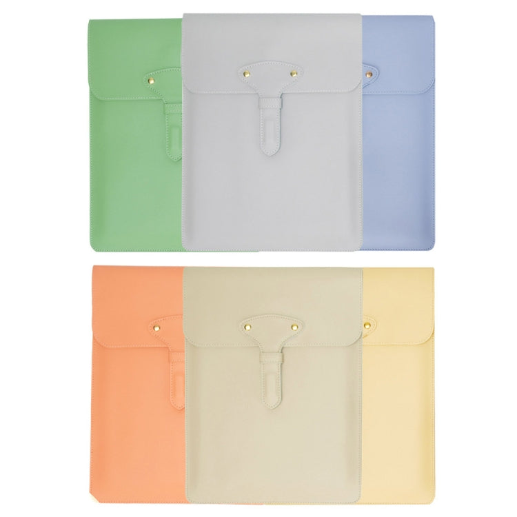 S177 3 In 1 Leather Waterproof Laptop Liner Bags, Size: 13 inches(Light Yellow) - 13.3 inch by PMC Jewellery | Online Shopping South Africa | PMC Jewellery | Buy Now Pay Later Mobicred