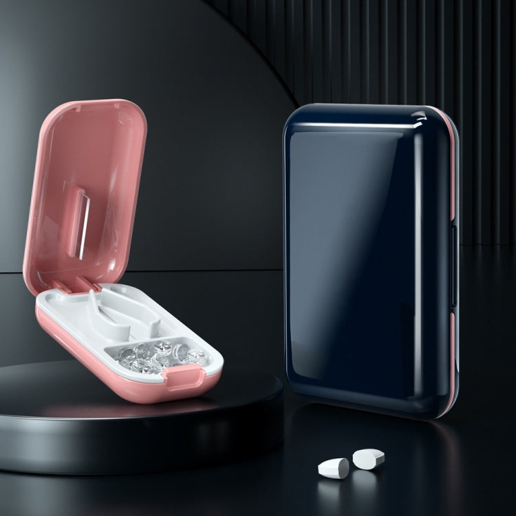 TP-009 Mini Pill Cutting Box Storage Box Dispenser(Sapphire Blue) - free shipping - PMC TechLife - Order now!