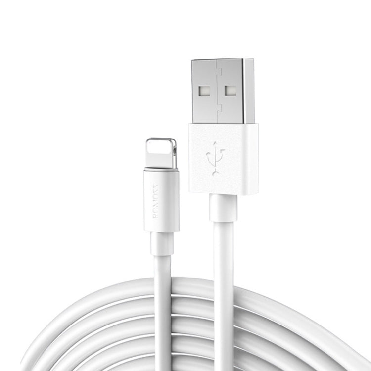 ROMOSS CB12 2.4A Mobile Phone USB Charging Data Cable for iPhone, Length: 1m - Normal Style Cable by ROMOSS | Online Shopping South Africa | PMC Jewellery | Buy Now Pay Later Mobicred